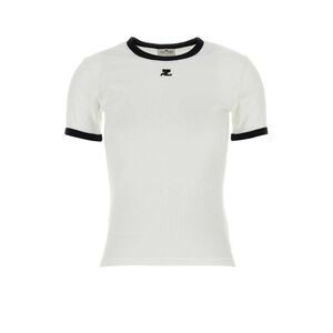 Courreges Women White Cotton T-Shirt